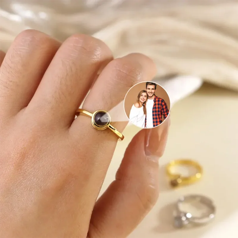 BLYNTRA DHQH Customized Picture Projection Ring – Gift for Couples BLYNTRA