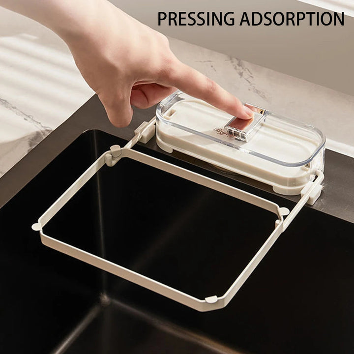 Kitchen Sink Filter Drainage Rack With 50pcs Fiter Mesh Foldable Trash Strainer Holder Garbage Net Shelf For Sink Accessory SHOPPING HUB