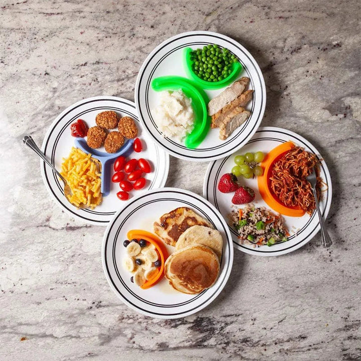 2-package Plate Divider Food Safe Silicone Food Separator Accessories Food Partition Plate Separator Kitchen Gadgets For Health BLYNTRA