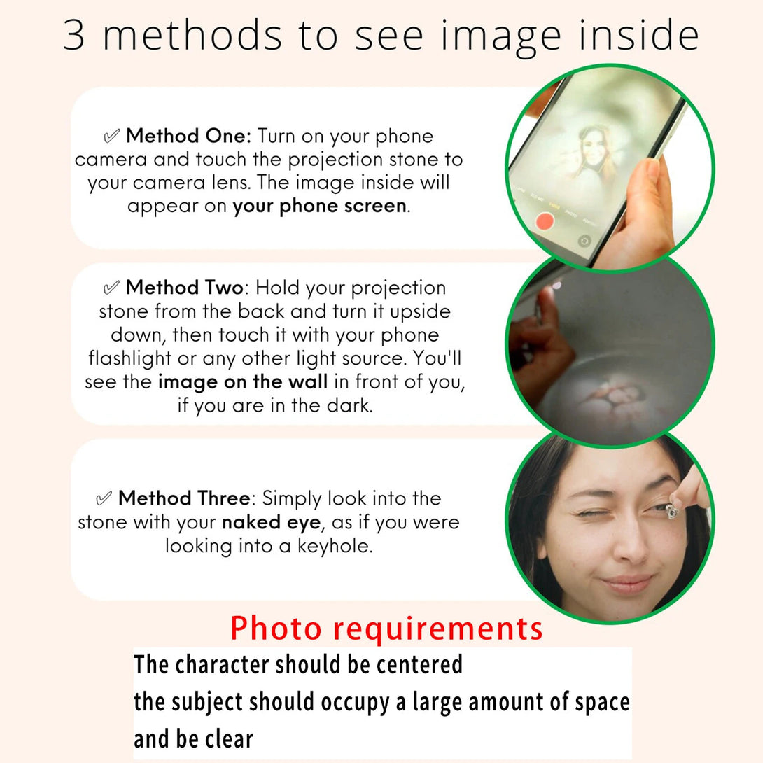 BLYNTRA DHQH Customized Picture Projection Ring – Gift for Couples BLYNTRA