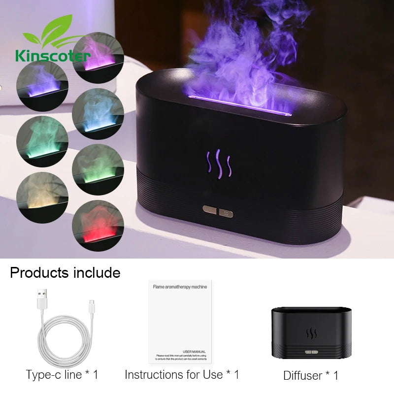 Kinscoter Flame LED Aroma Diffuser BLYNTRA