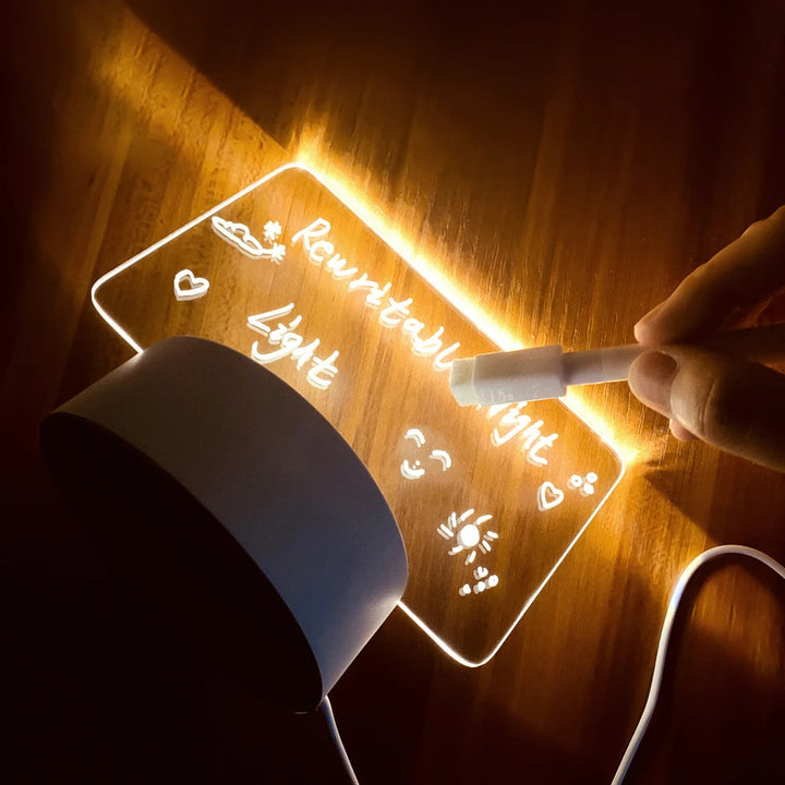Note Board Creative Led Night Light USB Message Board Holiday Light With Pen Gifts For Children Girlfriend Decoration Night Lamp BLYNTRA