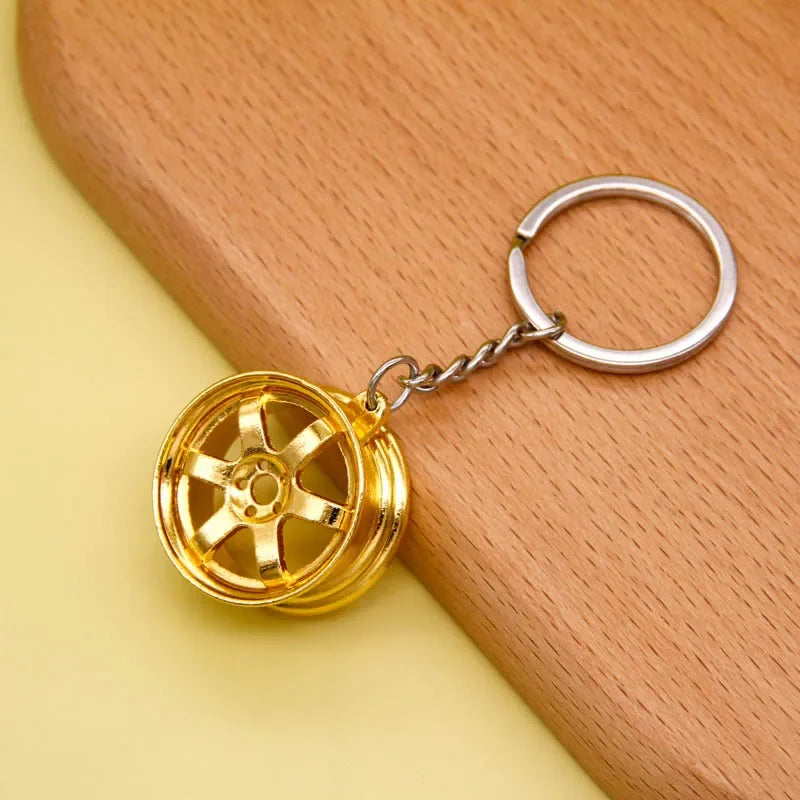 Creative Gear Head Keychain Speed Gearbox Keyring for Car Key Turbo Hub Brake Disc Pendant Shock Absorber Keys Holder Chain Ring BLYNTRA