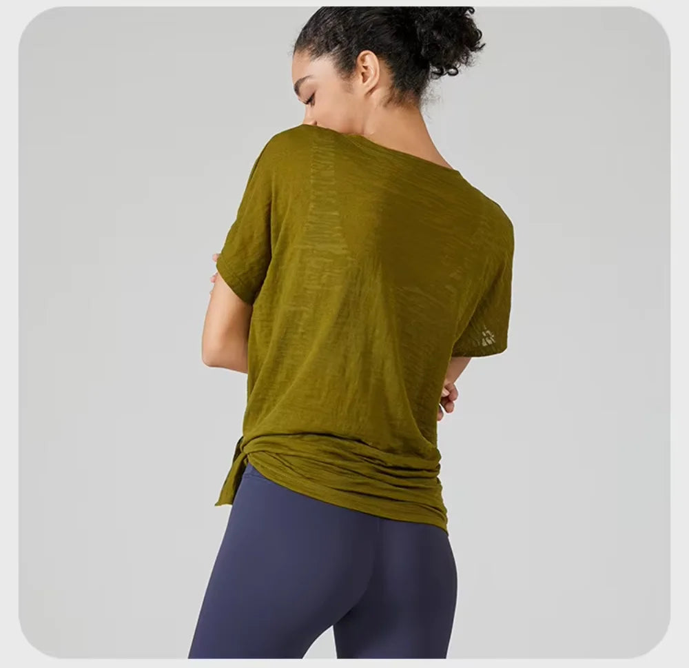 Women's Gym Clothing Summer Yoga Shirts & Blouses Fitness Sport Running T-shirt Female Short Sleeve Workout Sporty Woman Top BLYNTRA