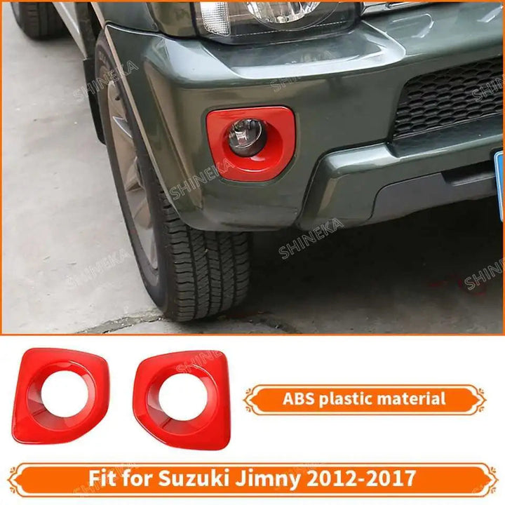 SHINEKA Car Red Interior & Exterior Decoration Cover fit for Suzuki Jimny 2007 2008 2009 2010 2011 2012 2013 2014 2015 2016 2017 BLYNTRA