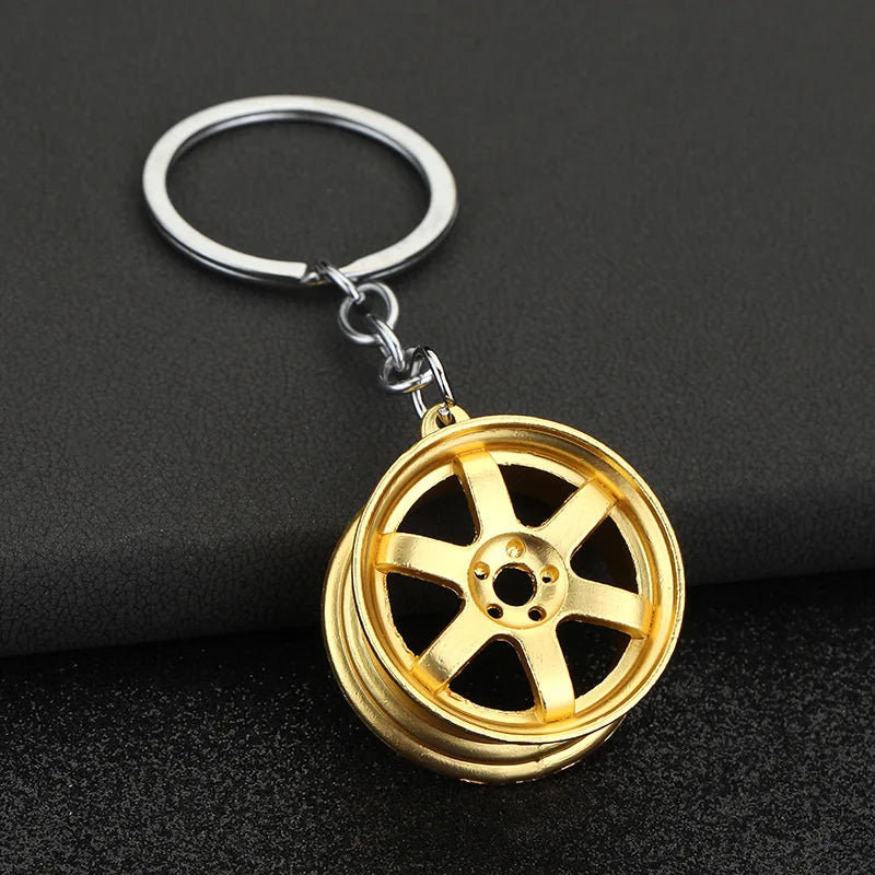 Creative Gear Head Keychain Speed Gearbox Keyring for Car Key Turbo Hub Brake Disc Pendant Shock Absorber Keys Holder Chain Ring BLYNTRA