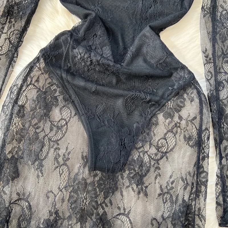 LaceMuse Sheer Elegance Dress SHOPPING HUB