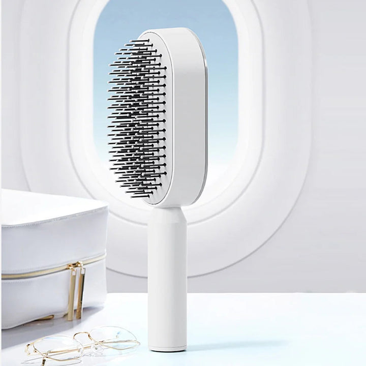 Airbag Massage Combs Self Cleaning Hair Brush Anti-static Wet Dry Curly Detangler Hairbrush Women Hairdressing Styling Hair Tool SHOPPING HUB