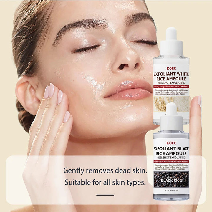 Glow Rice Ampoule Rice Essence Moisturizing And Hydrating Gentle Cleansing Peel Shot Exfoliant Repair Skin Niacinamide Essences BLYNTRA