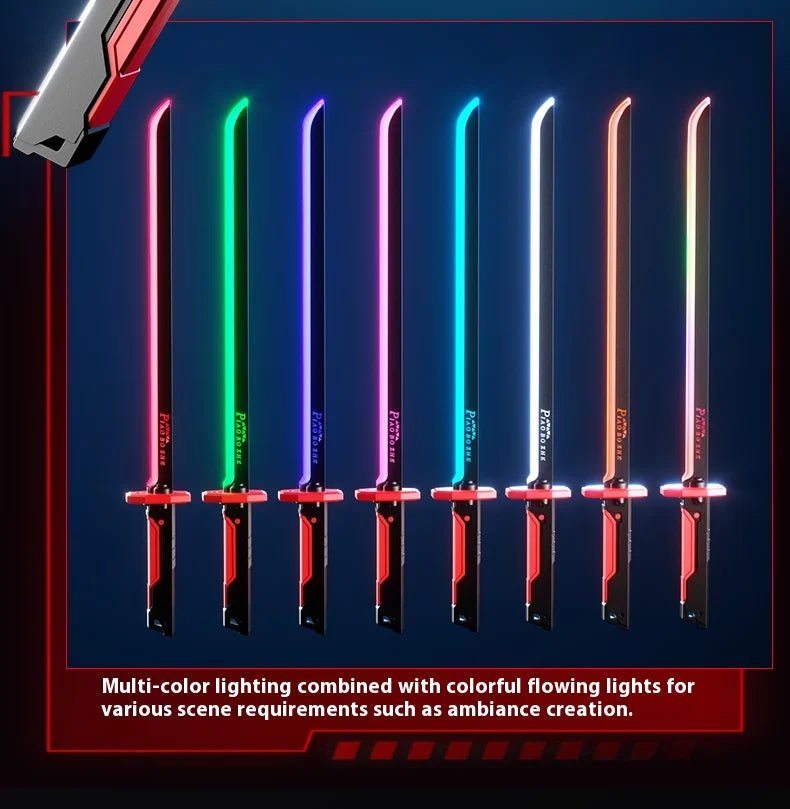 Colorful Streamer Glowing Sword Toys with Spark & Smoke Effect Light Sword Kids Adult Toys Holiday props sword Decompression Toy BLYNTRA