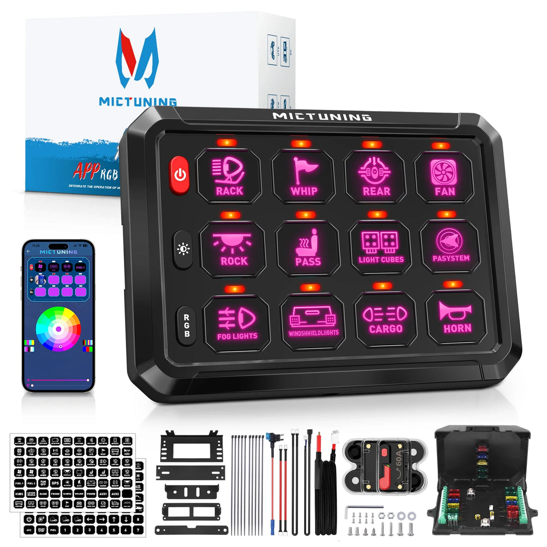 MICTUNING 12V RGB Switch Panel BLYNTRA