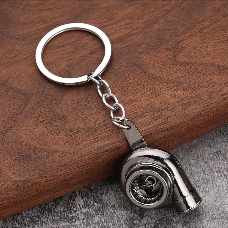 Creative Gear Head Keychain Speed Gearbox Keyring for Car Key Turbo Hub Brake Disc Pendant Shock Absorber Keys Holder Chain Ring BLYNTRA