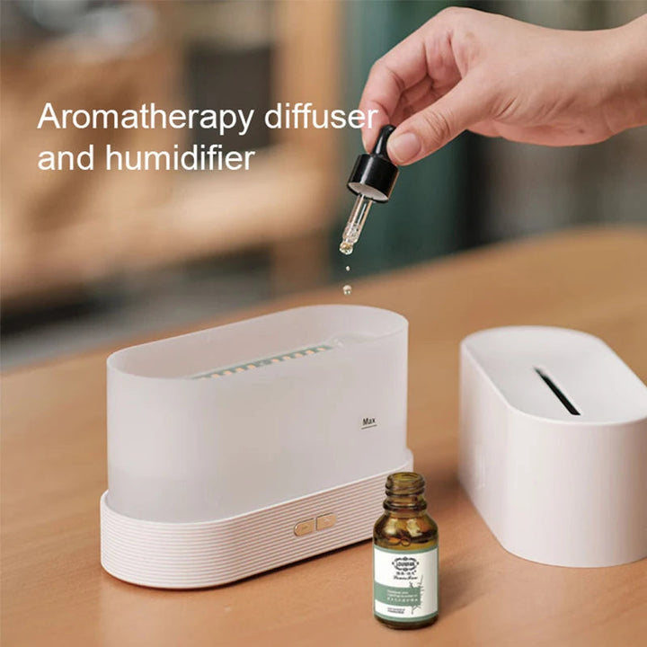 Kinscoter Aroma Diffuser Air Humidifier Ultrasonic Cool Mist Maker Fogger Led Essential Oil Flame Lamp Difusor BLYNTRA