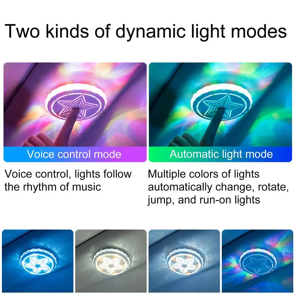 BLYNTRA Magnetic LED Car Roof Lights – Voice-Activated Star Mood Lamp BLYNTRA