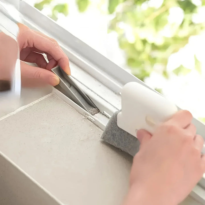 3pc Window Cleaning Brush Windowsill Groove Deadend Cabinet Crevice Brush Removable Household Multifunctional Cleaning Tools SHOPPING HUB