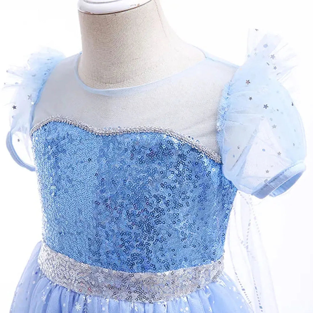 BLYNTRA Girl’s Elsa Light-Up Cosplay Dress – Birthday, Halloween & Carnival BLYNTRA