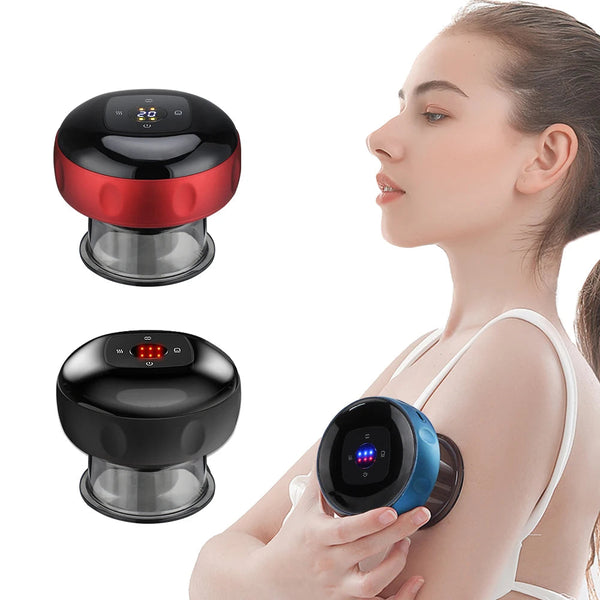 Smart Vacuum Suction Cup Cupping Therapy Massage Jars Anti-Cellulite Massager Body Cups Rechargeable Fat Burning Slimming Device BLYNTRA