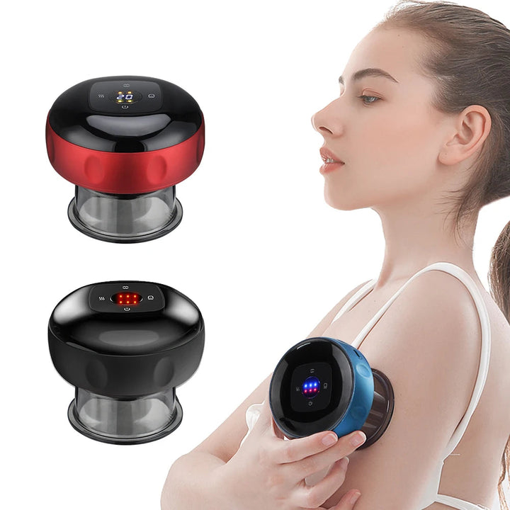 Smart Vacuum Suction Cup Cupping Therapy Massage Jars Anti-Cellulite Massager Body Cups Rechargeable Fat Burning Slimming Device BLYNTRA