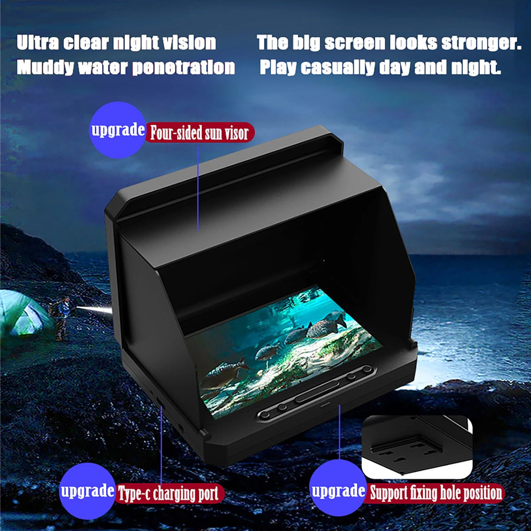 Underwater Fishing Camera With Digital Zoom 5 Inch Screen 5000mAh 15m/30m Infrared Winter Fisherman Camera For Fishing BLYNTRA