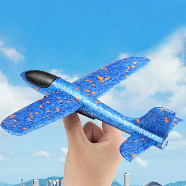 Airplane Launcher Toys Outdoor Sports Flying Toy Kids Catapult Plane Shooting Fly Roundabout Airplane Gun Toy Boys Birthday Gift BLYNTRA