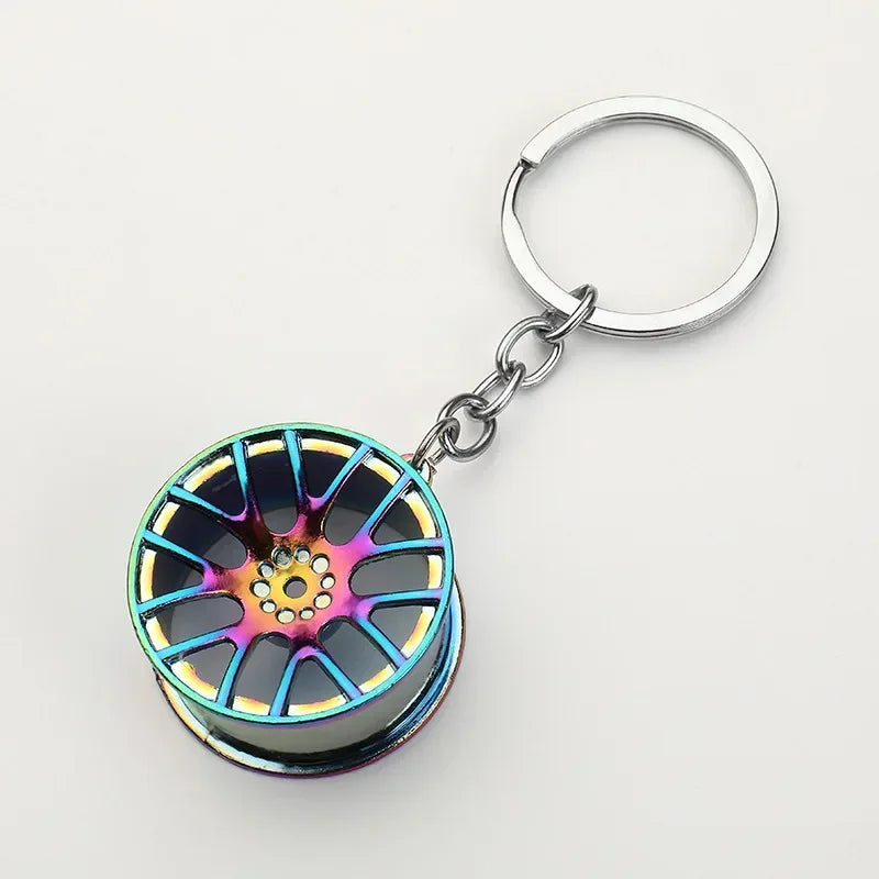 Creative Gear Head Keychain Speed Gearbox Keyring for Car Key Turbo Hub Brake Disc Pendant Shock Absorber Keys Holder Chain Ring BLYNTRA