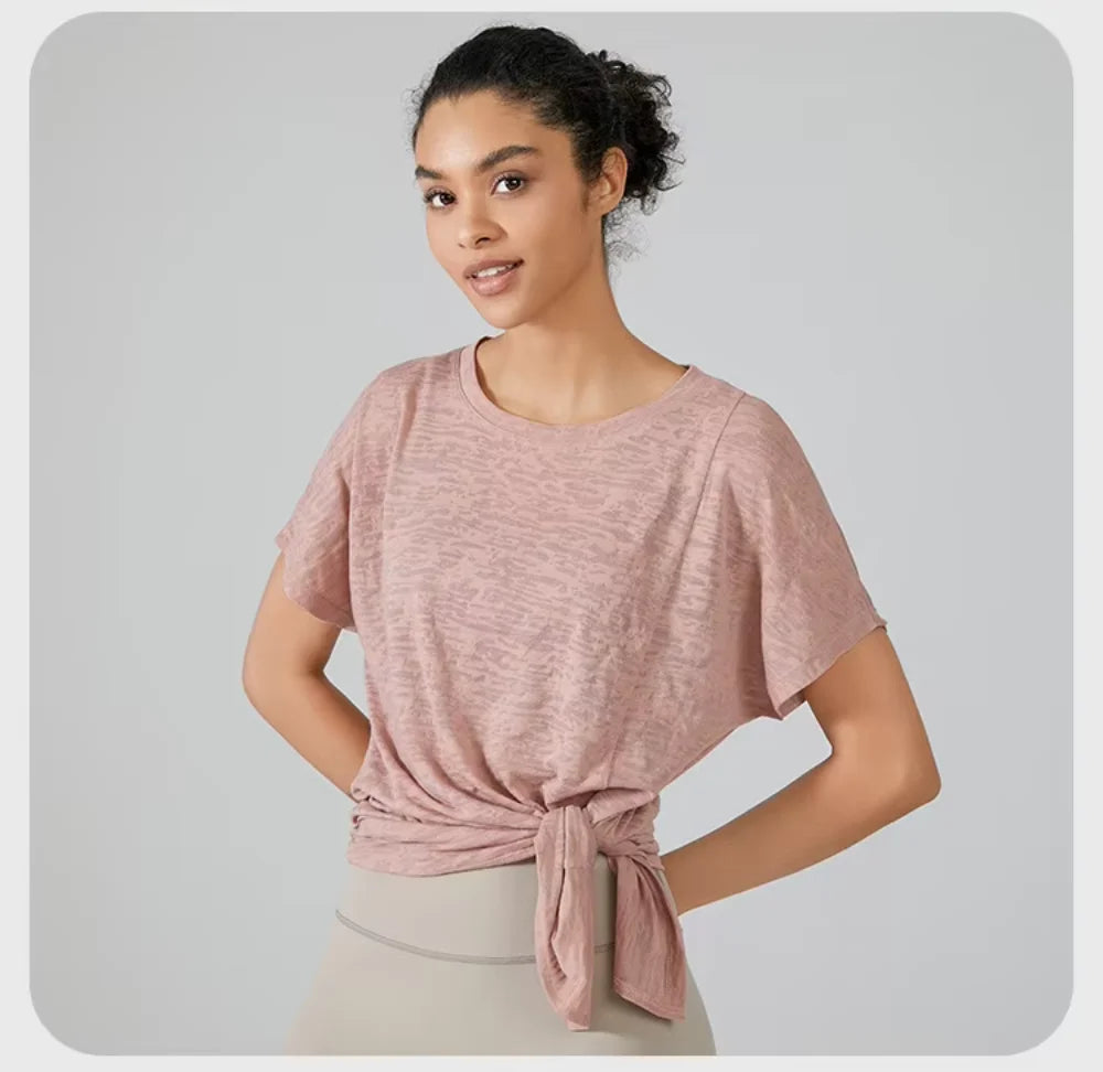 Women's Gym Clothing Summer Yoga Shirts & Blouses Fitness Sport Running T-shirt Female Short Sleeve Workout Sporty Woman Top BLYNTRA