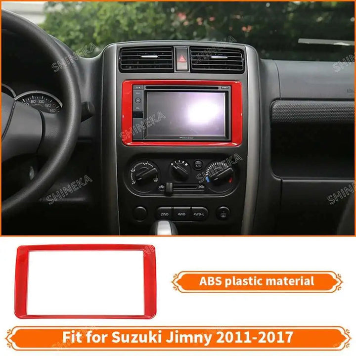 SHINEKA Car Red Interior & Exterior Decoration Cover fit for Suzuki Jimny 2007 2008 2009 2010 2011 2012 2013 2014 2015 2016 2017 BLYNTRA