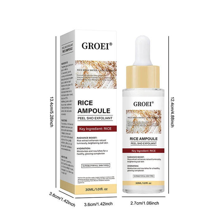 Glow Rice Ampoule Rice Essence Moisturizing And Hydrating Gentle Cleansing Peel Shot Exfoliant Repair Skin Niacinamide Essences BLYNTRA