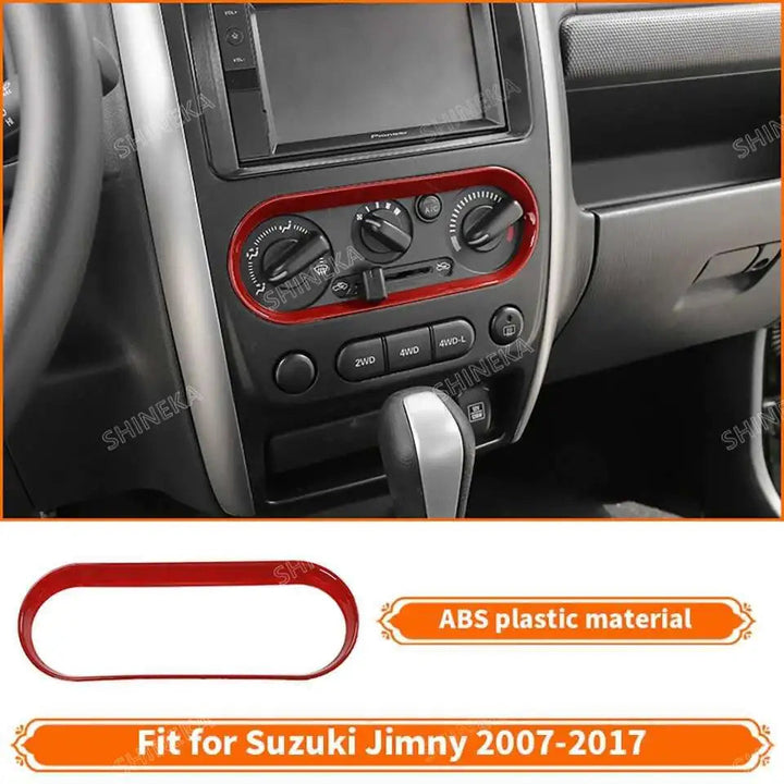 SHINEKA Car Red Interior & Exterior Decoration Cover fit for Suzuki Jimny 2007 2008 2009 2010 2011 2012 2013 2014 2015 2016 2017 BLYNTRA