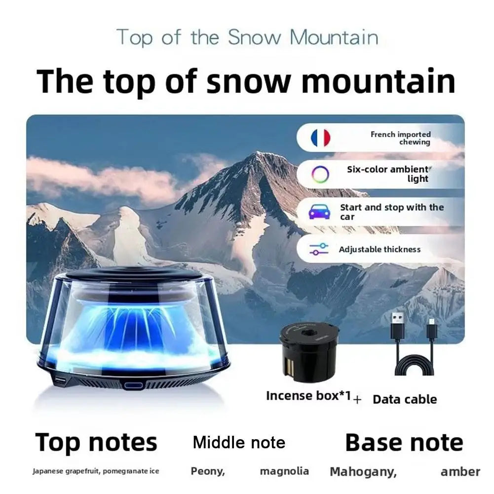 BLYNTRA Smart Car Fragrance Diffuser – Snow Mountain Mist with Lights BLYNTRA