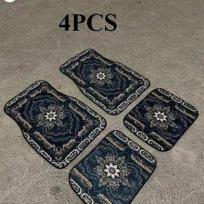 4PCS Universal Car Mats Set, Polyester All Weather Front Floor Mats, Non Slip Auto Carpets for Cars BLYNTRA