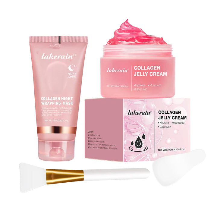 75ml Collagen Peel-off Mask Night Wrapping Facial Mud Firming mask Daily 100g Collagen Jelly Cream Hydrolyzed Collagen Skin Care BLYNTRA