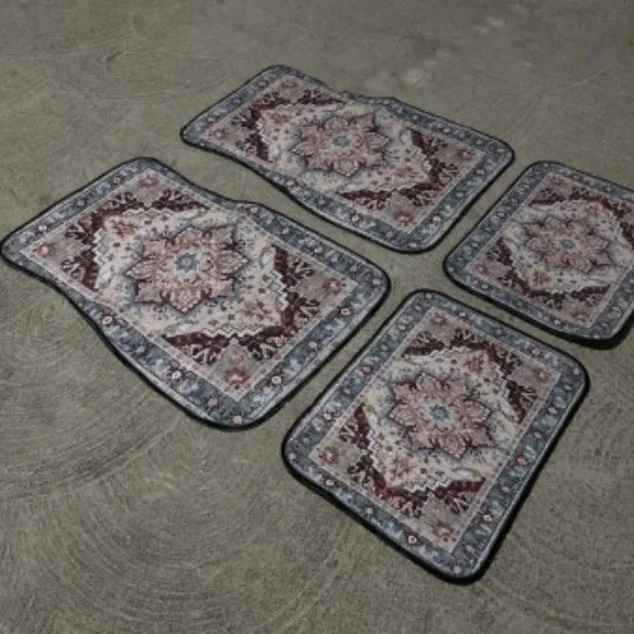 4PCS Universal Car Mats Set, Polyester All Weather Front Floor Mats, Non Slip Auto Carpets for Cars BLYNTRA
