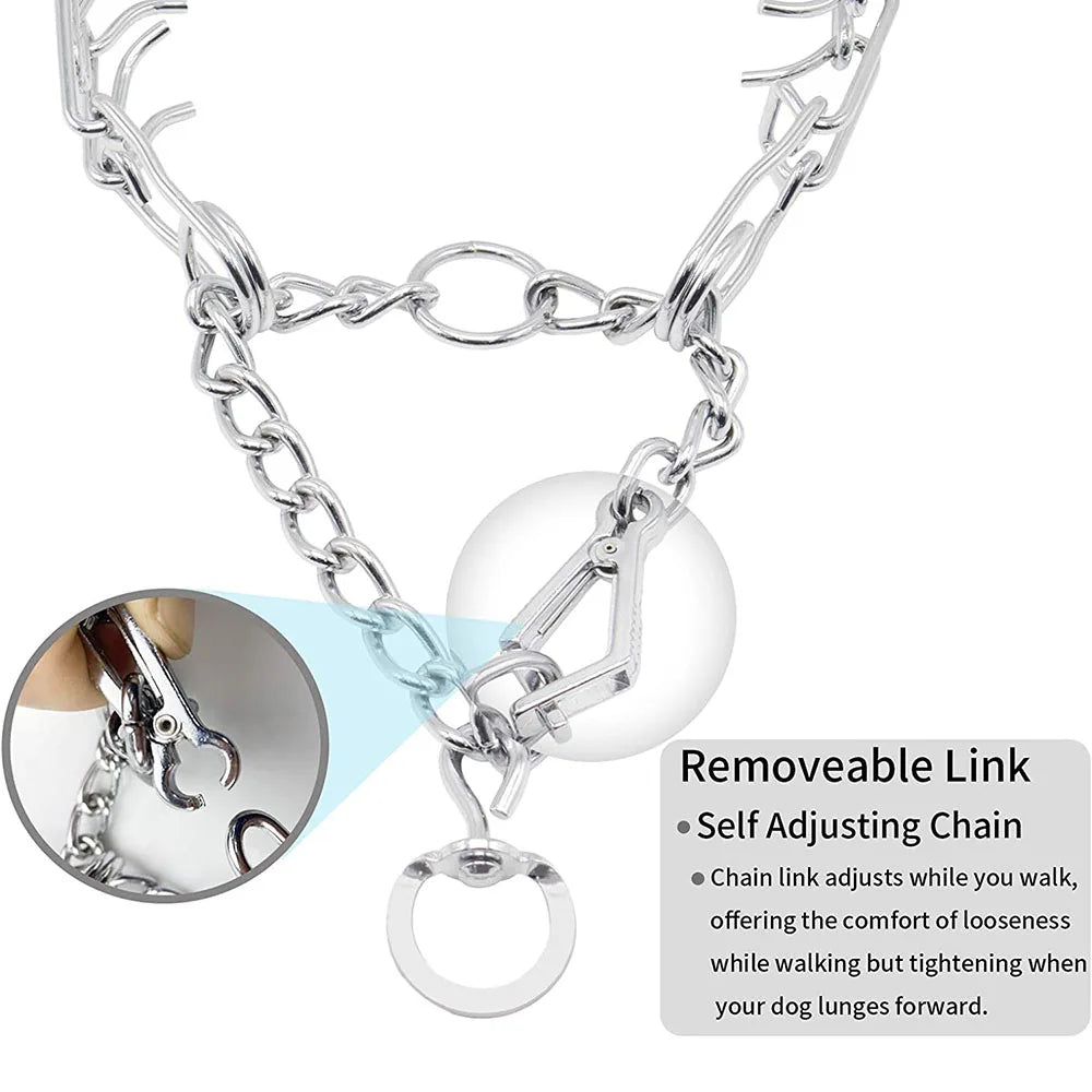 BLYNTRA Adjustable Pinch Collar with Safety Snap – No-Pull Training BLYNTRA