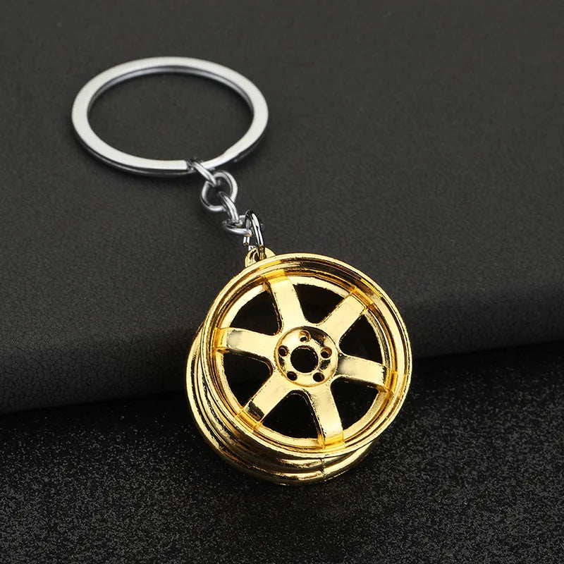 Creative Gear Head Keychain Speed Gearbox Keyring for Car Key Turbo Hub Brake Disc Pendant Shock Absorber Keys Holder Chain Ring BLYNTRA