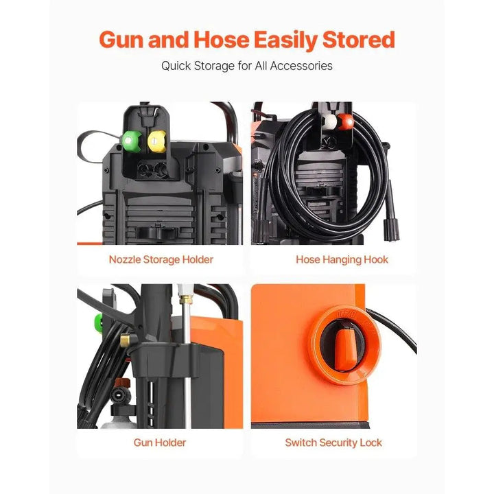 Powerful Electric Pressure Washer 2700 PSI 1.8 GPM Adjustable Nozzles Foam Cannon Included High Efficiency Outdoor Cleaning BLYNTRA
