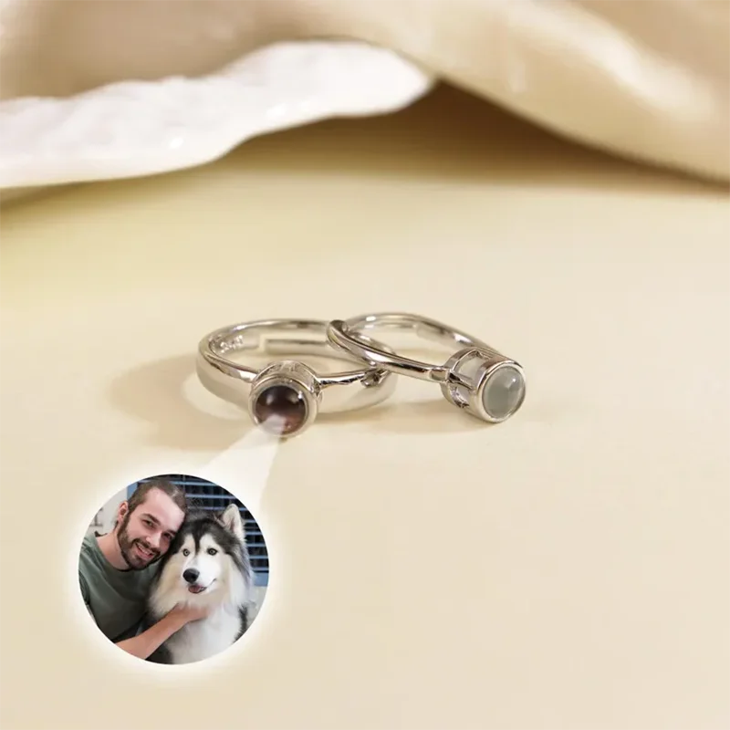 BLYNTRA DHQH Customized Picture Projection Ring – Gift for Couples BLYNTRA