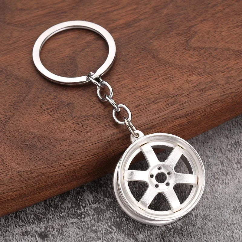 Creative Gear Head Keychain Speed Gearbox Keyring for Car Key Turbo Hub Brake Disc Pendant Shock Absorber Keys Holder Chain Ring BLYNTRA