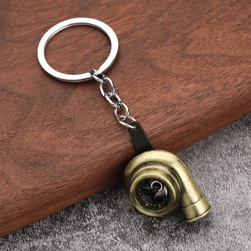 Creative Gear Head Keychain Speed Gearbox Keyring for Car Key Turbo Hub Brake Disc Pendant Shock Absorber Keys Holder Chain Ring BLYNTRA