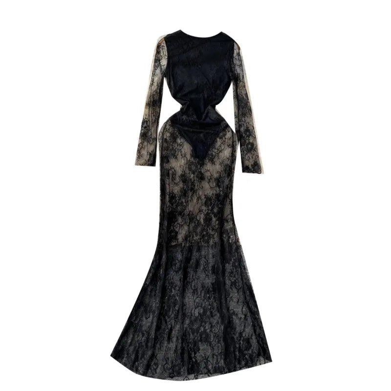 LaceMuse Sheer Elegance Dress SHOPPING HUB