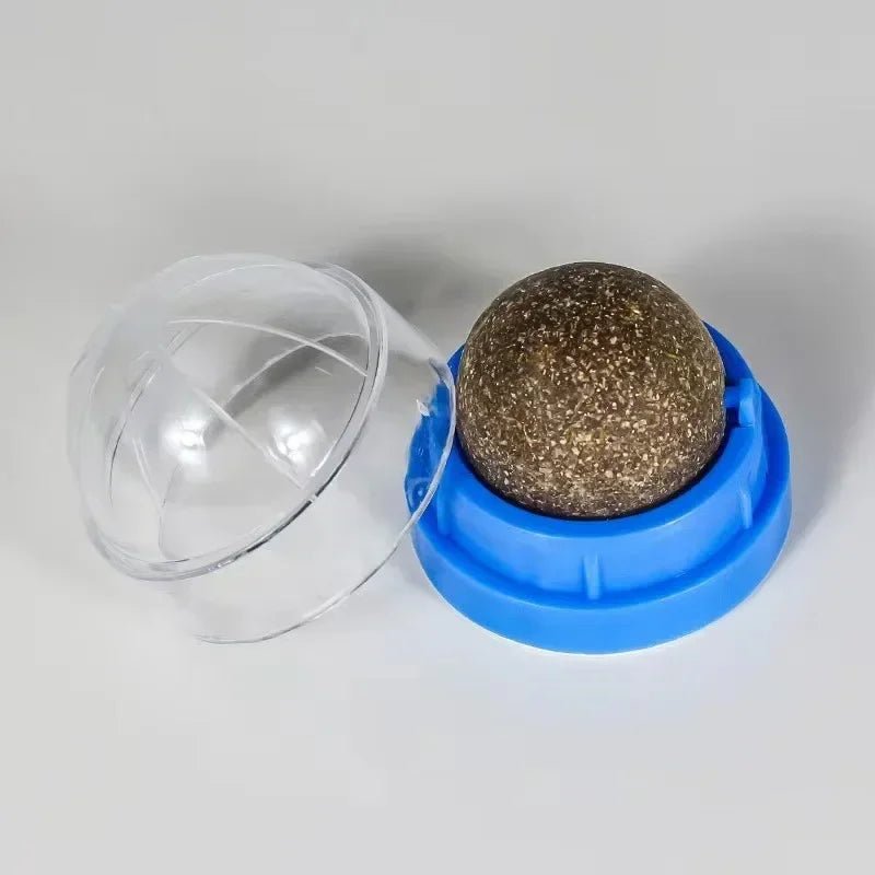 The Catnip Cat Wall Stick-on Ball Toy Scratchers Treats Healthy Natural Removes Balls To Promote Digestion Cat Grass Snack BLYNTRA