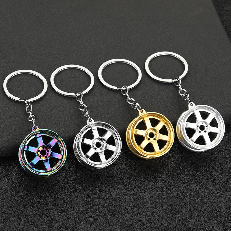 Creative Gear Head Keychain Speed Gearbox Keyring for Car Key Turbo Hub Brake Disc Pendant Shock Absorber Keys Holder Chain Ring BLYNTRA