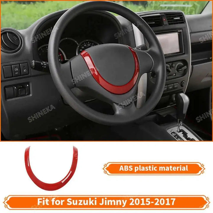SHINEKA Car Red Interior & Exterior Decoration Cover fit for Suzuki Jimny 2007 2008 2009 2010 2011 2012 2013 2014 2015 2016 2017 BLYNTRA
