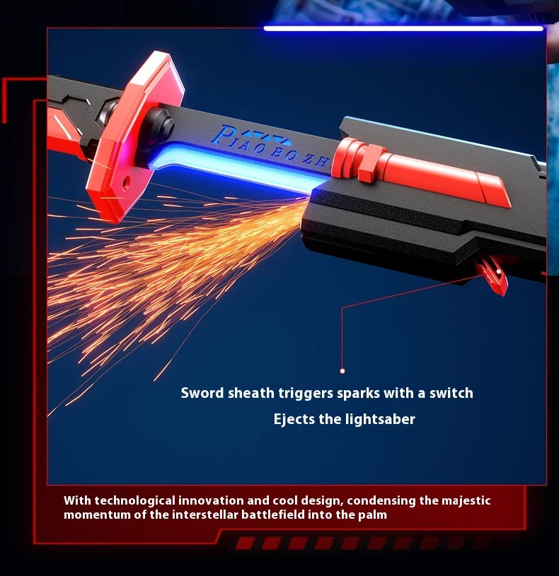 Colorful Streamer Glowing Sword Toys with Spark & Smoke Effect Light Sword Kids Adult Toys Holiday props sword Decompression Toy BLYNTRA