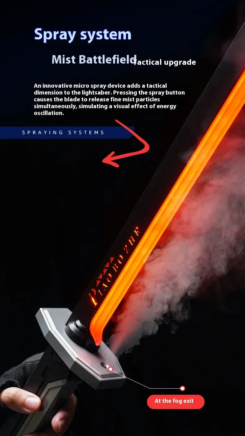 Colorful Streamer Glowing Sword Toys with Spark & Smoke Effect Light Sword Kids Adult Toys Holiday props sword Decompression Toy BLYNTRA