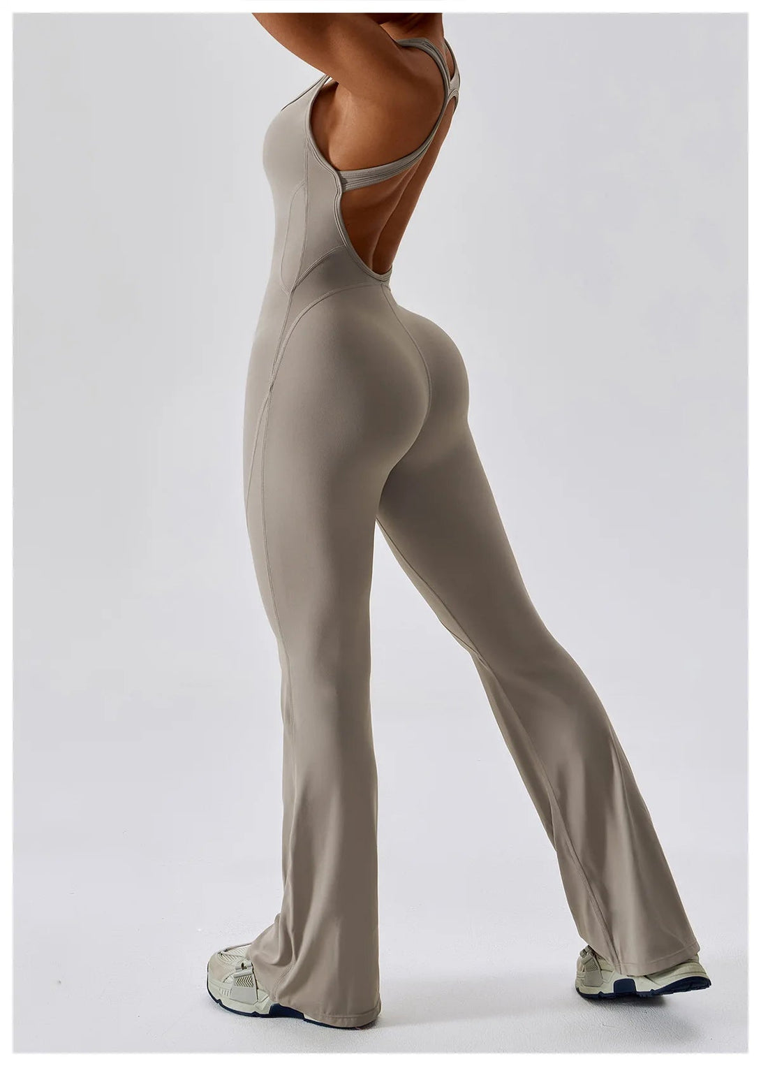 FlexGlam V-Back Fitness Jumpsuit SHOPPING HUB