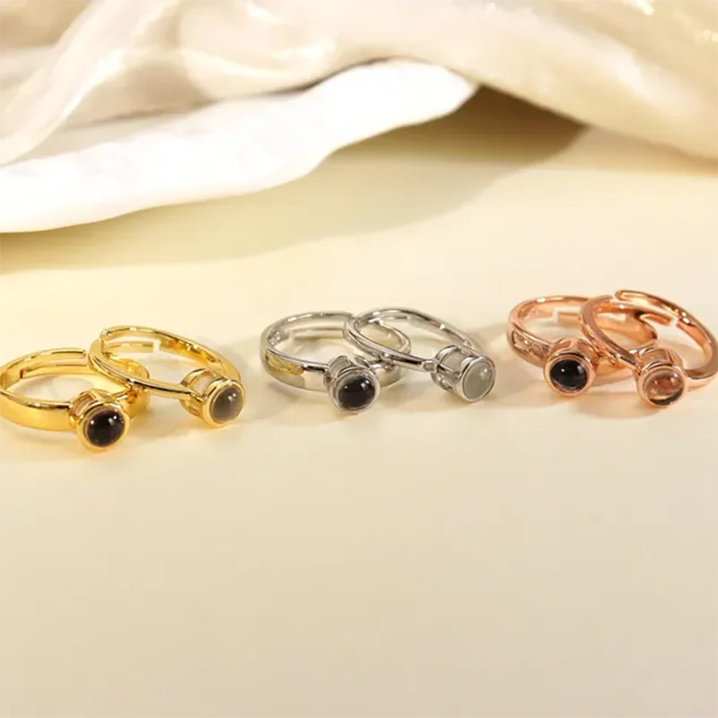 BLYNTRA DHQH Customized Picture Projection Ring – Gift for Couples BLYNTRA