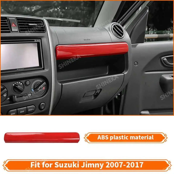 SHINEKA Car Red Interior & Exterior Decoration Cover fit for Suzuki Jimny 2007 2008 2009 2010 2011 2012 2013 2014 2015 2016 2017 BLYNTRA