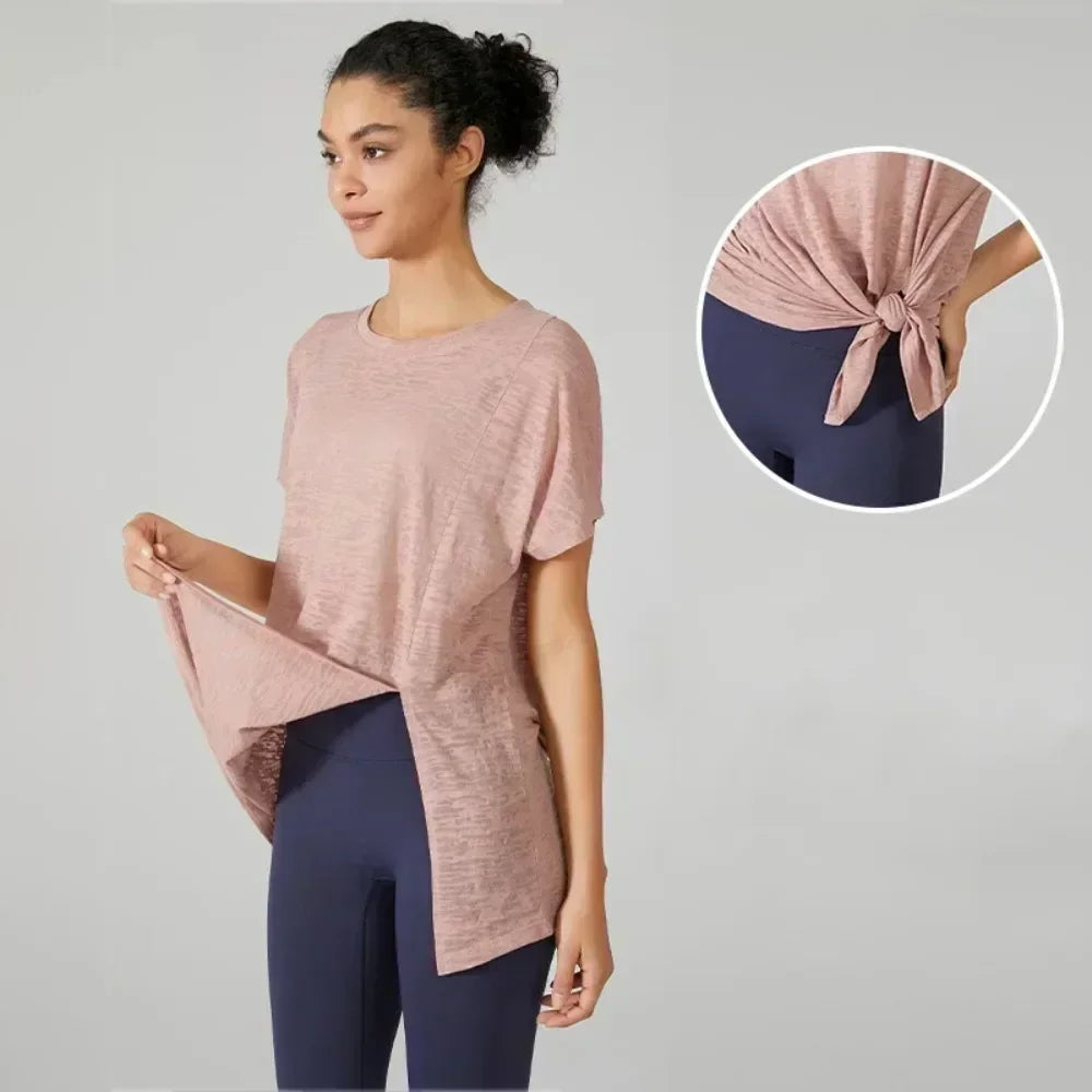 Women's Gym Clothing Summer Yoga Shirts & Blouses Fitness Sport Running T-shirt Female Short Sleeve Workout Sporty Woman Top BLYNTRA