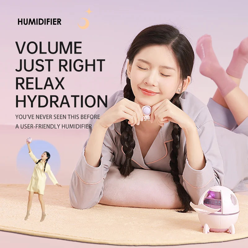 Portable Astronaut Humidifier with LED Light & Aroma Diffuser by BLYNTRA BLYNTRA